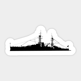 Battleship - USS Arizona - Silhouette Sticker